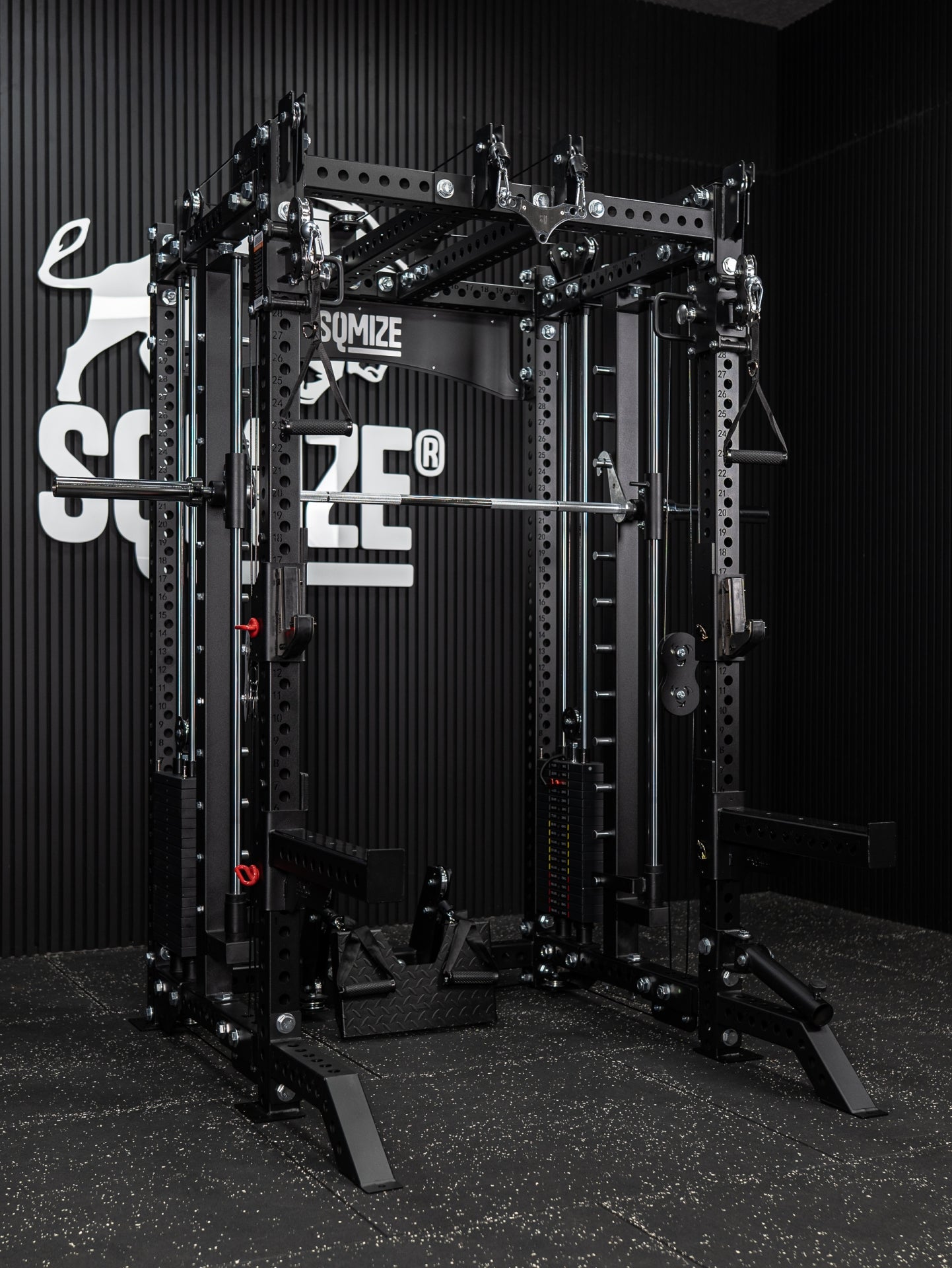 Super Tri Power Rack Gym SQMIZE® PREMIUM BISON SQ-S900RSR